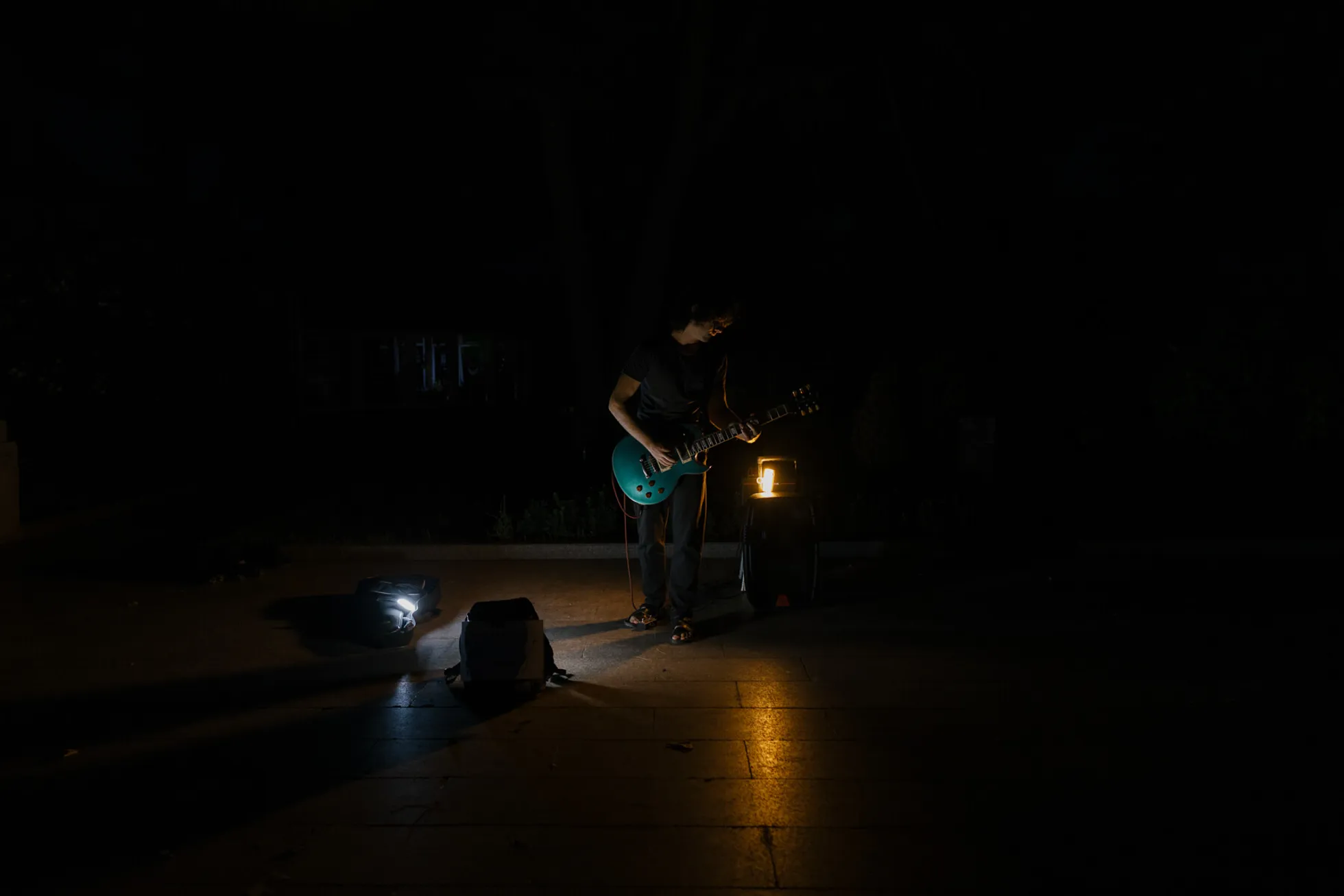 Musicista di strada a Jalta
